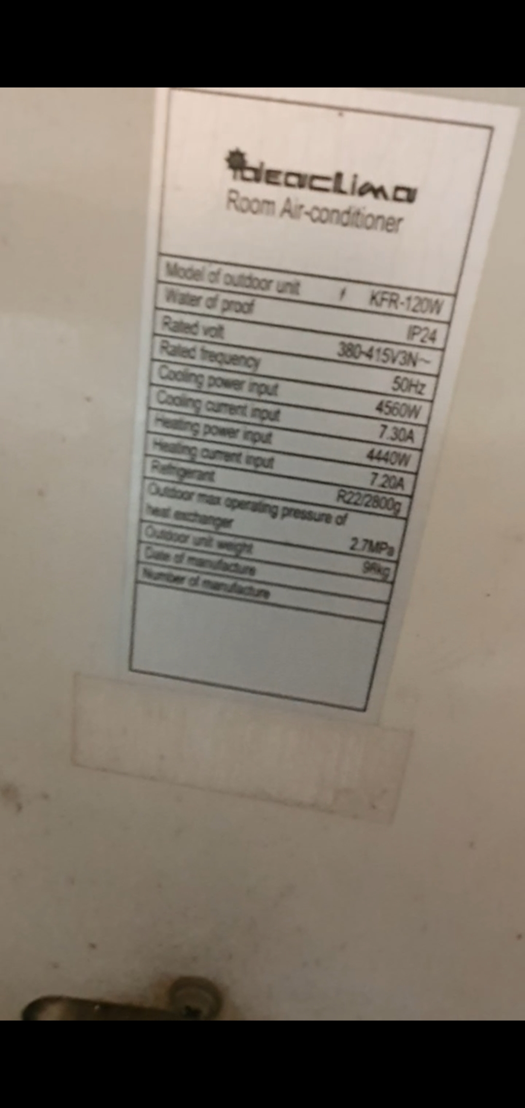 Kondocioner IdeaClima 45 btu SuperOkaz 530L